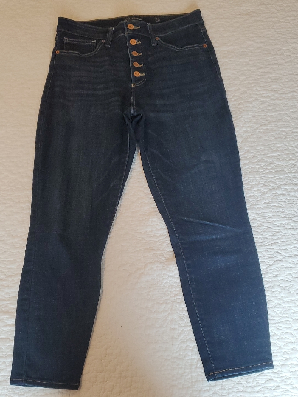 Lucky Brand Dark Wash Cropped Denim Size 31 Button Fly